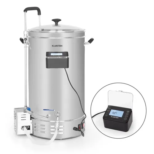 Klarstein Brauheld Pro Maischekessel 3300W 45L 30-100°C Umwälzpumpe Edelstahl