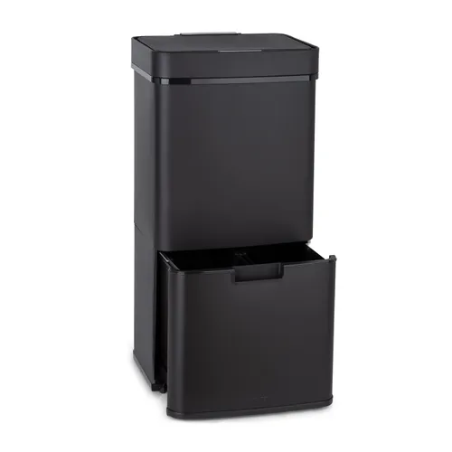 Klarstein Royal Trash Matte Black Sensor-Mülleimer 72 Liter Edelstahl