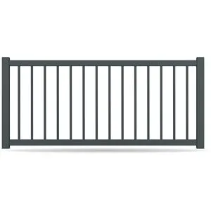 Gardengate Zaun, Aluminium, Anthrazit, Modell Lyss, flexible Befestigungssysteme, Zaunelement individuell konfigurierbar