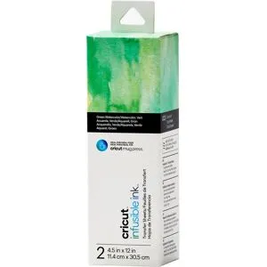 Cricut Motiv Transferbogen "Infusible Ink", 11,4 x 30,5 cm - Green Watercolor