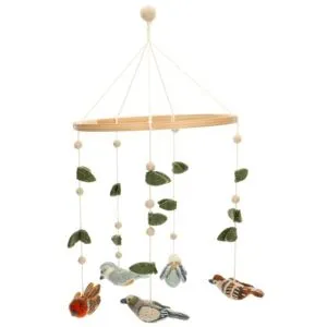 Dille&Kamille Mobile d'éveil, oiseaux, feutrine unisex