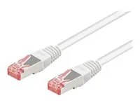 goobay CAT 6 Pairs in metal foil = PiMF (ledningspar i afskærmende folie) 1m Netværkskabel Hvid