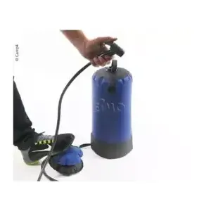CAMP4 Campingdusj Med 12 L Vanntank Inkl. Fotpumpe, Dusjhode, Slange
