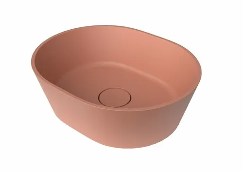 Umývadlo na dosku SAT Aula 47x38 cm růžová mat bez otvoru pre batériu, bez prepadu SATAU4738P