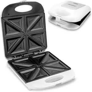 monzana® Sandwichmaker Weiß 1000W