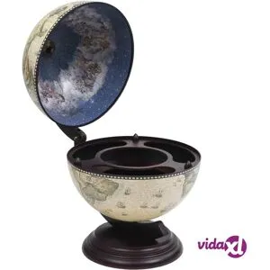 vidaXL Karttapallon muotoinen baarikaappi pöytämalli eukalyptuspuu