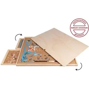genialo Puzzletisch mit 4 Schubladen, drehbar inkl. Abdeckung