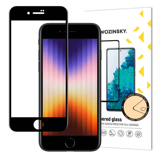Wozinsky Skærmbeskytter 9H sort Apple iPhone SE 2022/SE 2020/8/7