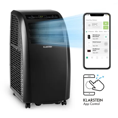 Klarstein Acondicionador de aire móvil Metrobreeze Rom Smart 10.000 BTU / 3,0 kW Control remoto EEC A+