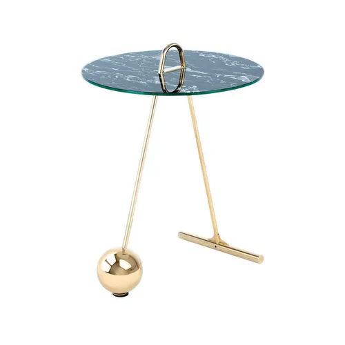 XXXL ODKLÁDACÍ STOLEK, černá, barvy zlata