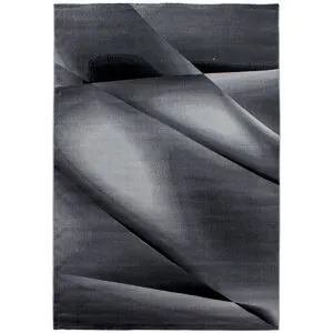 Miami Kortluvet Tæppeløber Abstrakt - Sort - 80x150 (Løber)