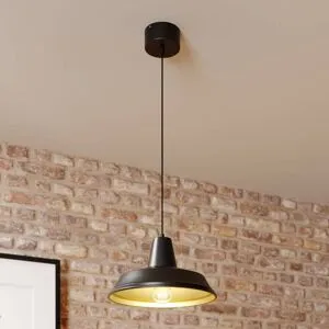 Luminex Class pendellampa, svart/guld