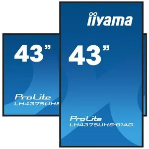 IIYAMA ProLite LH4375UHS-B1AG Moniteur Android avec résolution 4K, haut-parleurs et double orientation portrait/paysage - spécial affichage dynamique
