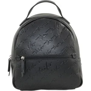 TOM TAILOR Damen TTDENICE M Rucksack mit Logo-Prägung, schwarz, Uni, Gr. ONESIZE
