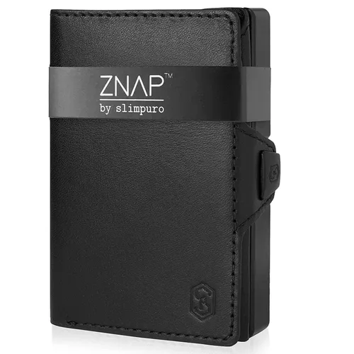 Slimpuro ZNAP Slim Wallet 12 Tarjetera monedero 8,9 x 1,8 x 6,3 cm (largo x grueso x ancho)  protección RFID