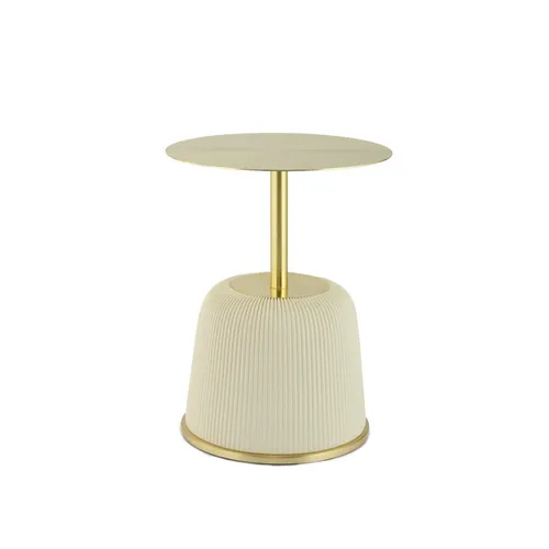 MID.YOU ODKLÁDACÍ STOLEK, krémová, barvy zlata