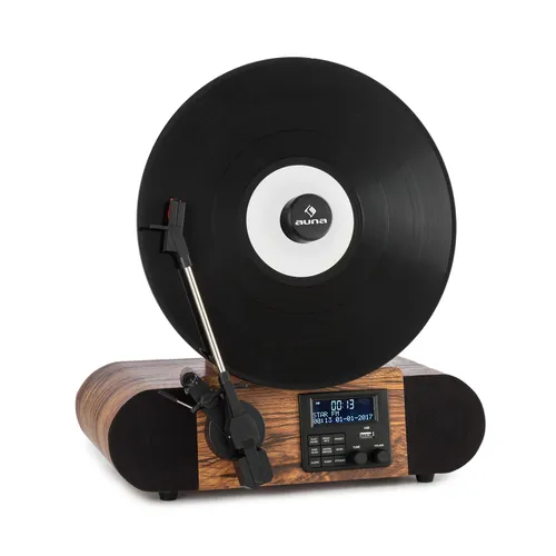 Auna Verticalo SE DAB Tocadiscos Retro DAB+ Radio FM USB BT AUX Madera