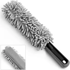 monzana® Felgen-Reinigungsbürste Grau Microfaser 34cm