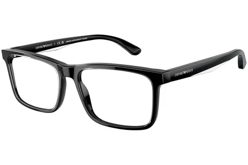 Emporio Armani EA3227 6051, Čierne, Materiál 0, Pánske dioptrické okuliare