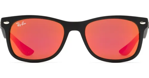 Ray-Ban Junior New Wayfarer RJ9052S 100S6Q - quadratisch sonnenbrillen, kinder, schwarz, verspiegelt