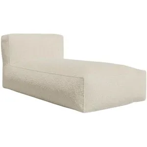 Vente-unique Recamiere - Bouclé-Stoff - Beige - NOUMARA