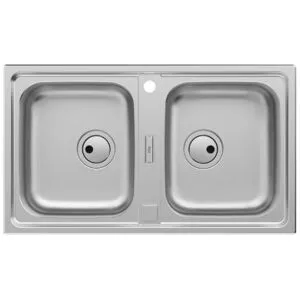 Roca Siena Evier Inox 2 Bacs 86x50 Cm - A870k20860