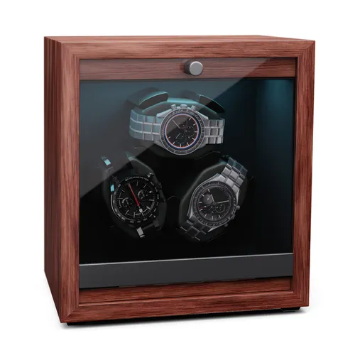 Klarstein Brienz 3 cargador de reloj, 3 relojes, 4 modos, aspecto de madera, iluminación interior azul