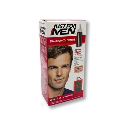 Šampón na zakrytie sivých vlasov farba svetlo stredne hnedá Just for men H30 Light Medium Brown