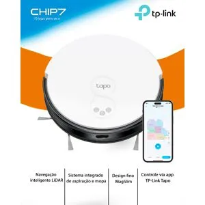 Robot Aspirador Inteligente TP-Link com Mopa e Navegação MagSlim LiDAR - Tapo RV20 Mop