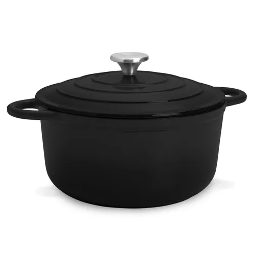 Klarstein Podolica Bräter 4 Liter Kasserolle Gusseisen emailliert oval zwei Griffe