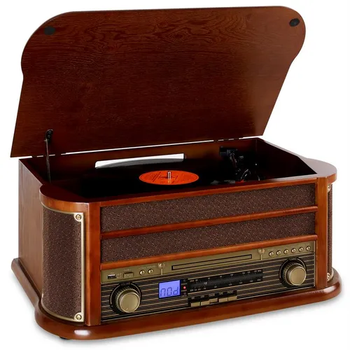 Auna Belle Epoque 1908 Retro-Stereoanlage Bluetooth USB CD MP3