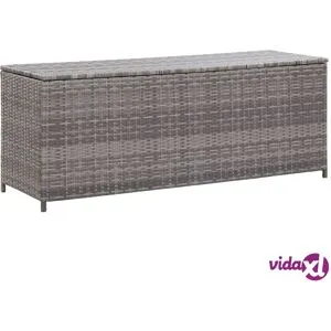 vidaXL Puutarhan säilytyslaatikko harmaa 120x50x60 cm polyrottinki
