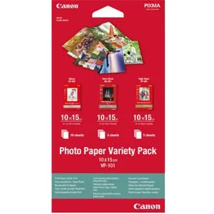 Canon VP-101 Photo Paper Variety Pack 10x15 cm, 1x10 - 2x5 Ark