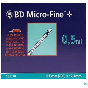Bd Microfine+ Ser.ins. 0,5ml 29g 12,7mm 100 324824