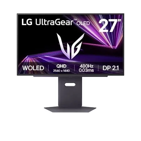 27-calowy monitor gamingowy LG UltraGear™ OLED 480Hz QHD | 0,03 ms (GtG), DP 2.1, DisplayHDR True Black 400 - 27GX790A-B