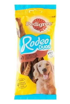 Pedigree pochoutka Rodeo duo hovězí a sýr 123g