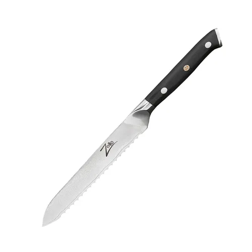 Zelite Infinity by Klarstein Alpha-Royal Japanese Serie 5,5" Allzweckmesser Wellen Damast-Stahl