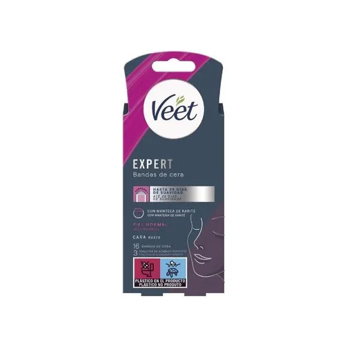 Veet Expert Bandas de Cera Depilatoria Faciales Piel Normal