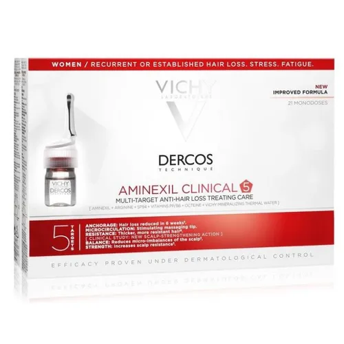 Vichy Dercos Aminexil Clinical Mujer Ampollas Anticaida