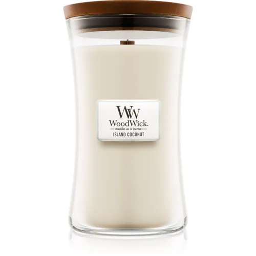 Woodwick Island Coconut candela profumata con stoppino in legno 609.5 g