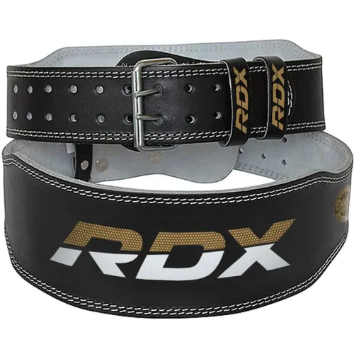 RDX Sports Fitness opasek 6“ Leather Black/Gold