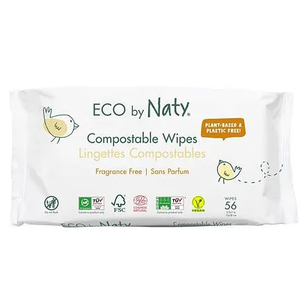 Eco by Naty Vlhčené obrúsky bez vône - pre citlivú pokožku (56 ks)