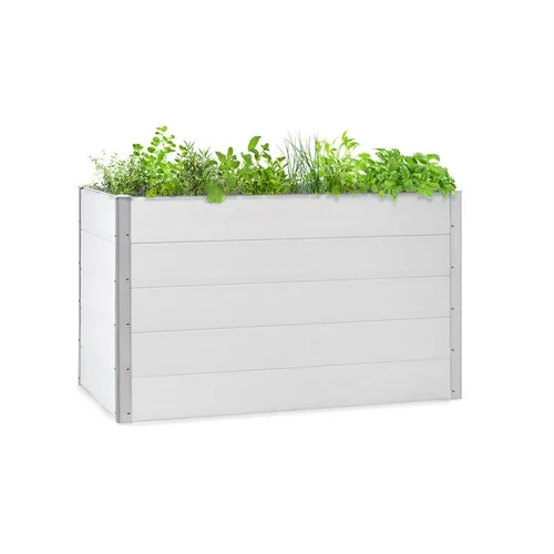 Blumfeldt Nova Grow Gartenbeet 150 x 91 x 100 cm WPC Holzoptik weiß