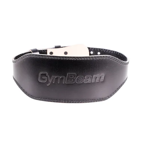 GymBeam Fitness opasek celokožený black