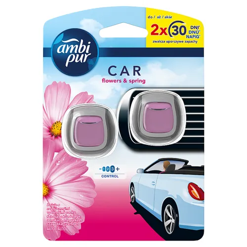 Ambi Pur Flower & Spring Osvěžovač Vzduchu Do Auta, Náhradní Náplň - Klip 2 ks