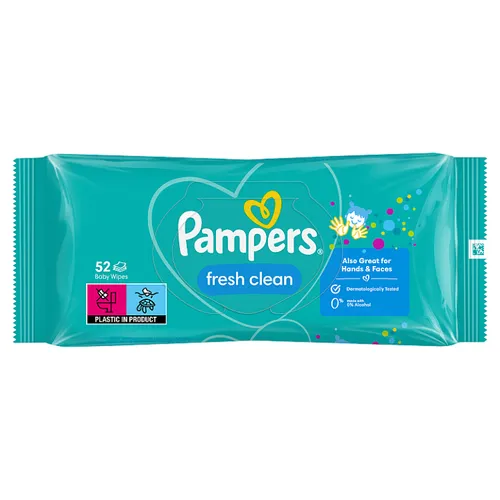 Pampers Fresh Clean Baby Dětské Čisticí Ubrousky 1 Balení = 52 Čisticích Ubrousků