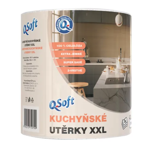 Q-Soft kuchyňské utěrky XXL 3vrstvé 290 út.