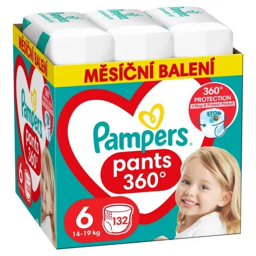Pampers kalhotkové plenky měsíční balení S6 132ks