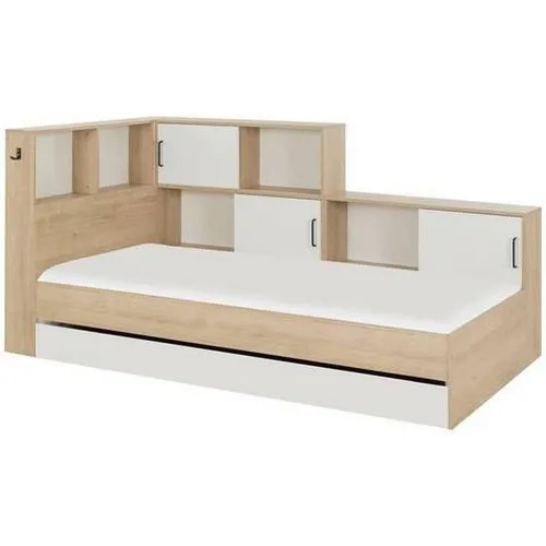 MID.YOU POSTEL S ÚLOŽNÝM PROSTOREM, 90/200 cm přírodní barvy, bílá