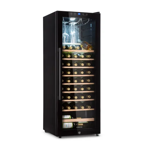 Klarstein Barossa 54 Uno Weinkühlschrank 155 L 54 Flaschen Glastür Touch LED